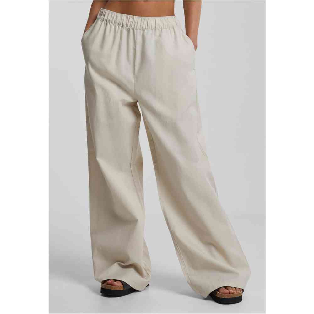 Urban Classics - Linen Mixed Weite Hose - Grün